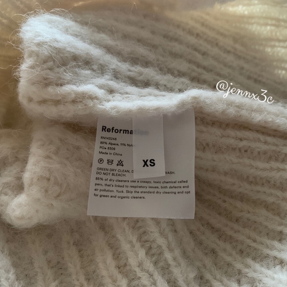 Reformation Tatum Sweater || Ivory - Picture 13 of 15